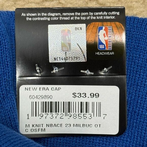 NWT New Era 2023-24 City Edition Milwaukee Bucks Knit Hat Adults One Size - Picture 4 of 6
